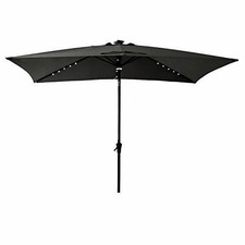 Umbrellas Patio Lawn Garden Navy Blue C Hopetree Rectangular Outdoor Patio Umbrella With Tilt 6 5 X 10 Ft