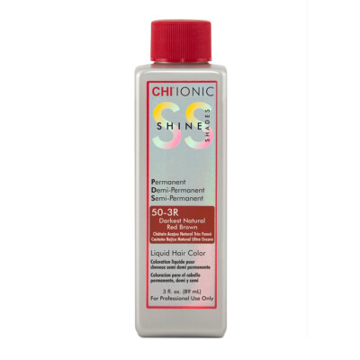Farouk CHI Ionic Shine Shades 50-3R Darkest Natural Red Brown Color 3oz 90ml