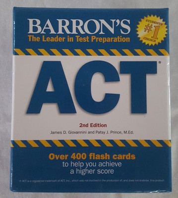 ACT Flash Cards, Barron s 2nd Edition - 410 Flash Cards VERY GOOD Test Prep