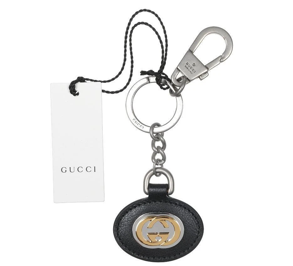 NEW GUCCI LUXURY INTERLOCKING GG LOGO KEYCHAIN KEY RING W/BOX - Image 2 of 3