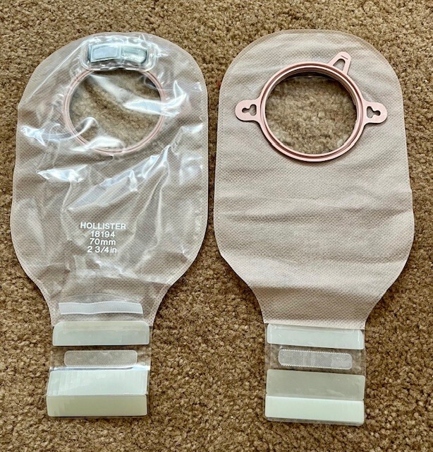Hollister 18194 and 8850 Drainable Ostomy Pouches plus stoma powder and