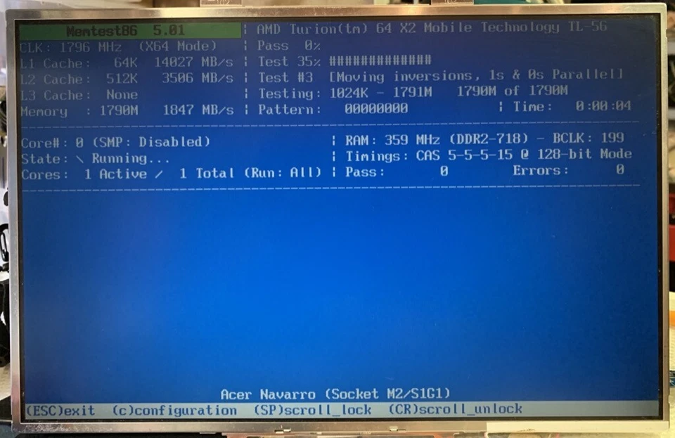 CPU AMD TURION 64 X2 1800 MHz TMDTL56HAX5CT  PROCESSORE TESTATO, VEDI FOTO - Immagine 4 di 4