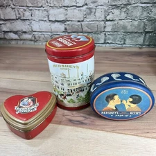 HERSHEY'S KISSES Candy Tins Lot Of 3