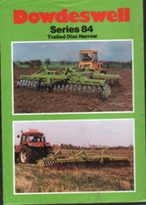 Dowdeswell "Series 84" Trailed Disc Harrow Brochure Leaflet