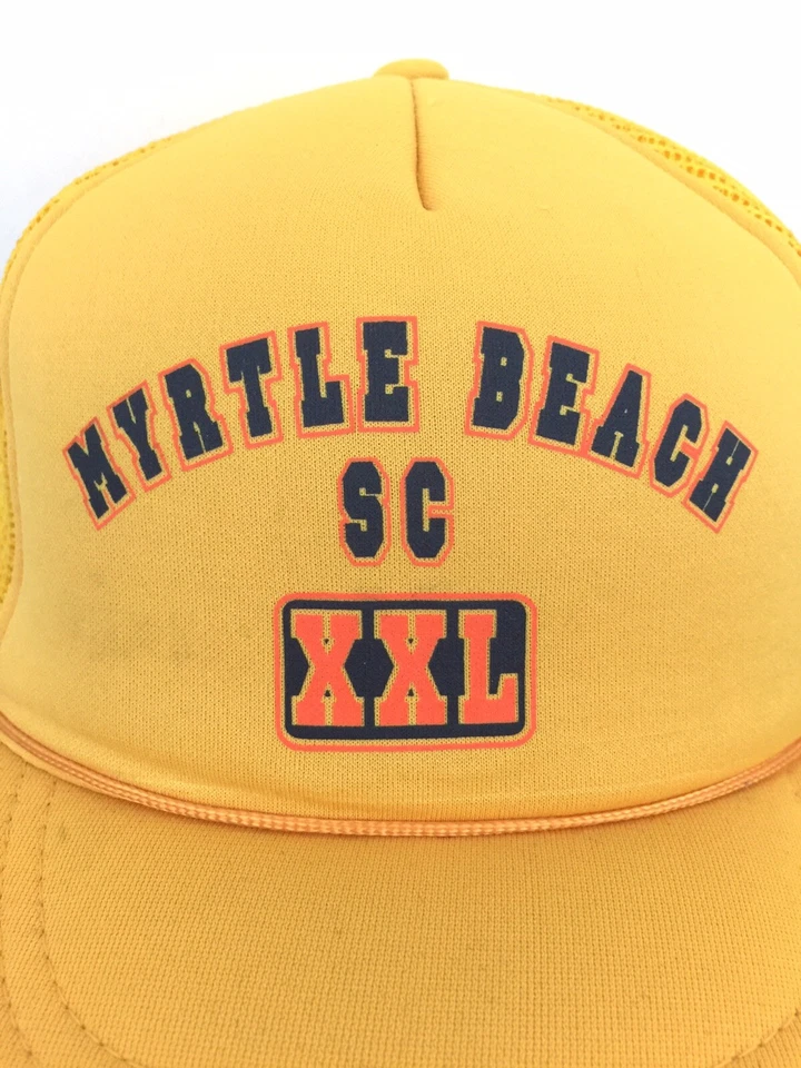 De Colección Años 80 Myrtle Beach SC XXL Sombrero Espuma Cuerda Malla Snap Back Gorra de Béisbol Camionero Foto 3 de 4