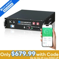 Deals on ECO-WORTHY 5.12kWh 48V 100AH Server Rack LiFePO4 Battery Refurb