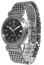 IWC Da Vinci Date Steel Black Dial Mens 37mm Automatic Watch Box/Papers 3528 3