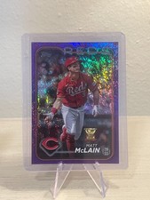 2024 Topps Series 1 Matt McLain Purple Holofoil /799 #327 Reds Rookie Cup Card. rookie card picture