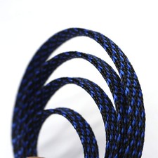 30ft PET Expandable Sleeving Wire Cable Sleeve 2/3, BlueBlack