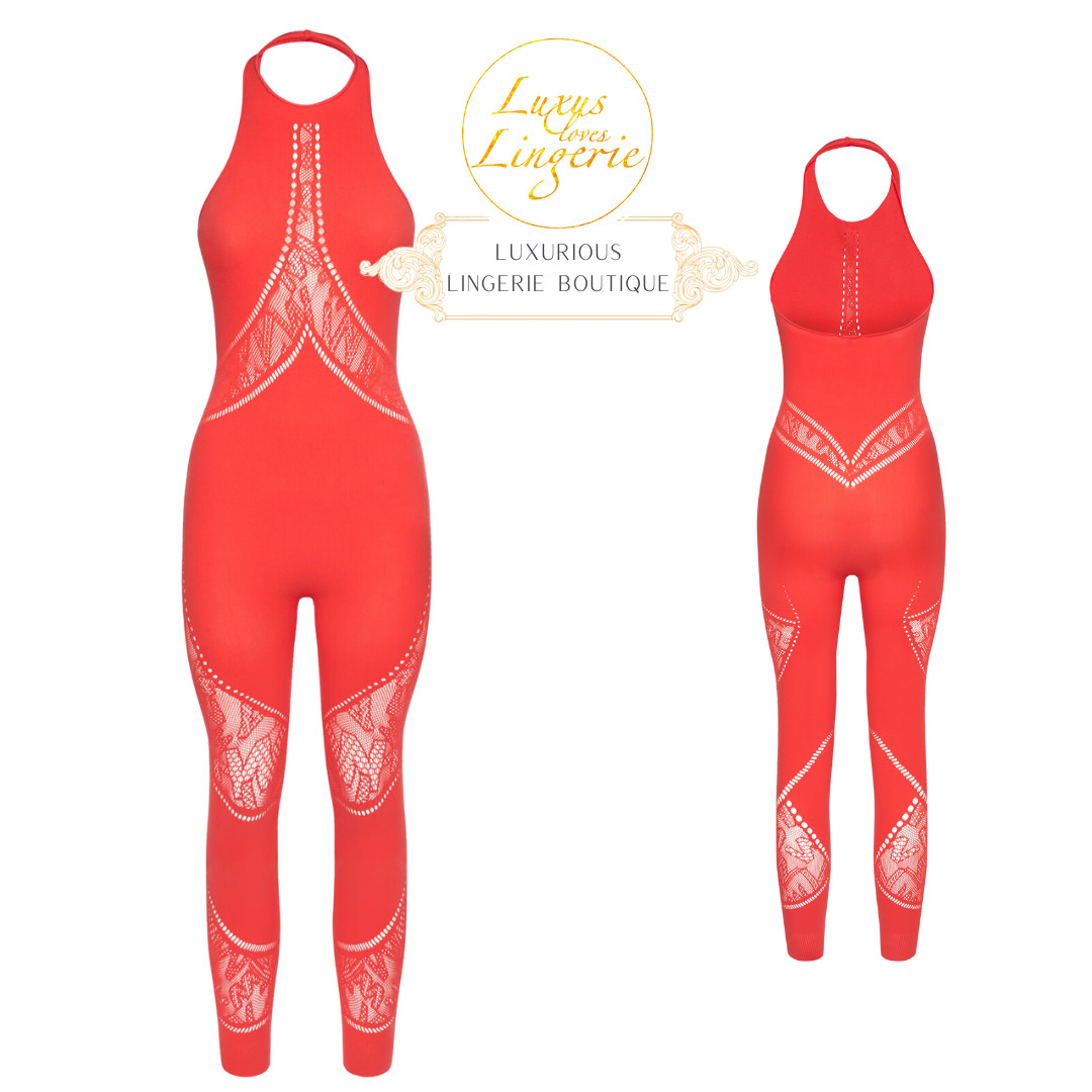 Sporty Logo Net Jumpsuit By Wolford Hibiscus Pink Netz Catsuit 2023 Hibiscus XS