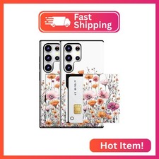 MUQR Compatible for Samsung Galaxy S23 Ultra Case with Card Holder Cute - Kawaii