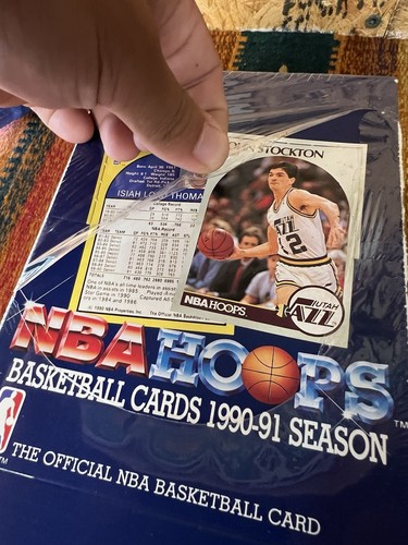 1990-91 NBA Hoops Series 1 Box 36 Packs SEALED Menendez Brothers Stockton Cover - Picture 2 of 6