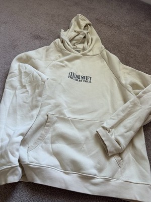 Taylor Swift  Eras Tour  Beige Hoodie Sweatshirt Size L Large