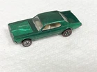 HOT WHEELS RED LINE COUGAR US GREEN w WHITE INTERIOR
