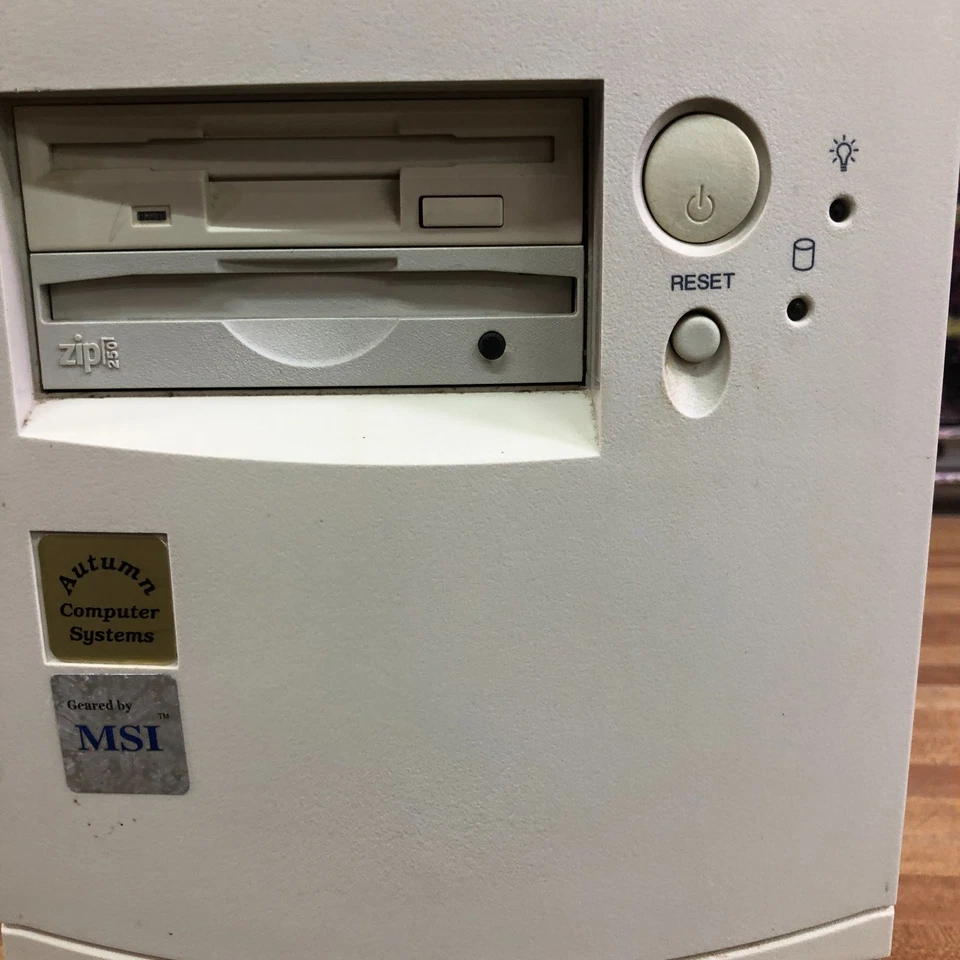 Classic Custom Beige ATX PC DOS Gaming Computer Untested (For Restore Project) - Image 3 of 4