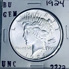 1924 P BU GEM PEACE SILVER DOLLAR UNC MS+++ U.S. MINT RARE COIN 9932