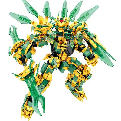 1618PCS Warrior Mechanical Titans Mecha Robot Dragon Building Blocks Kit