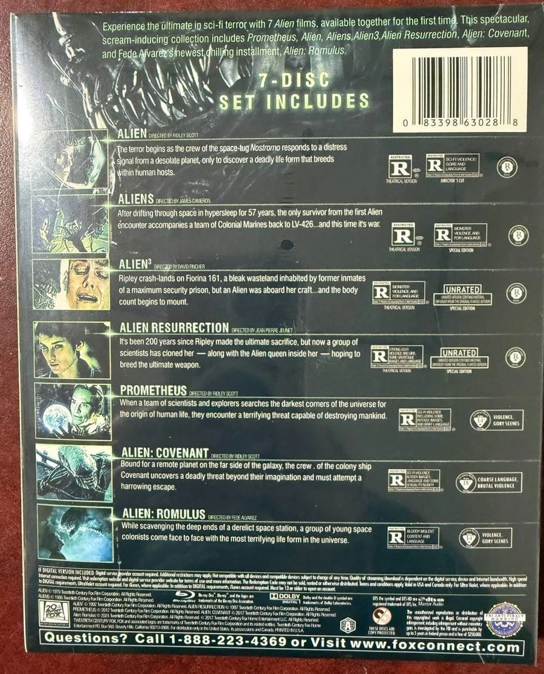 Alien: 7-Film Collection (Blu-Ray, 7-Disc, Box-Set) - Image 2 of 2