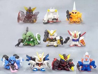SD Gundam Full Color Custom Set 10 Mini Figures Collectible Bundle