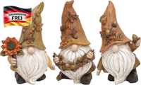 Herbstdeko Figuren Gartendeko Zwerge Kunstharz 14Cm Langlebig Wetterfest