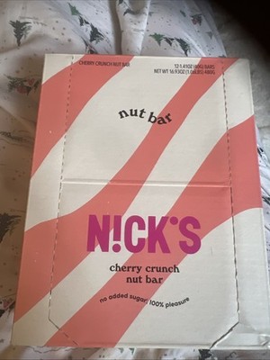 Nick s Cherry Crunch Nut Bar 12 Pack  Exp 6/26