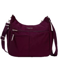 Baggallini Womens Securtex Anti-Theft Free Time Crossbody Bag, Mulberry