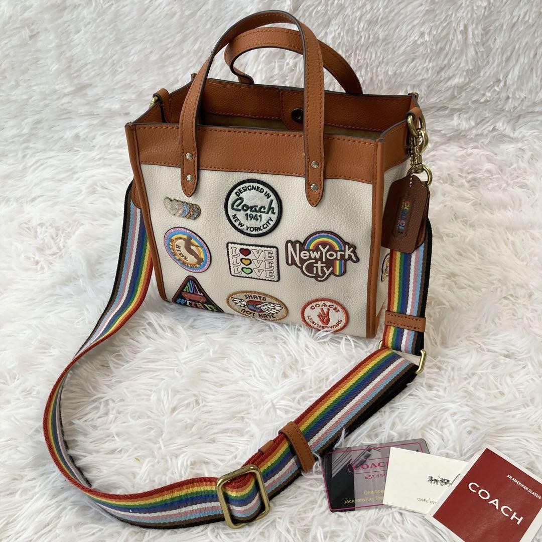 Coachfield Tote 22 Leather Crossbody Shoulder Bag Pre-Owned