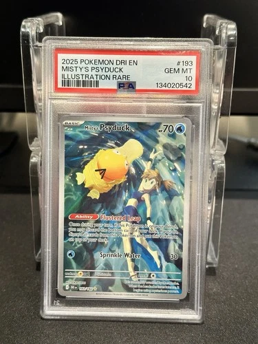 Pokemon 2025 Misty's Psyduck 193/182 IR Destined Rivals GEM MINT PSA 10