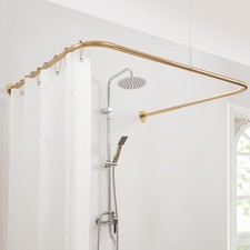 Shower Curtain Pole U Shaped Shower Curtain Rail for Bathroom Clothing Store