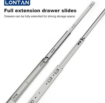LONTAN Soft Close Drawer Slides 22 Inch Cabinet Drawer Slides 10 Pairs