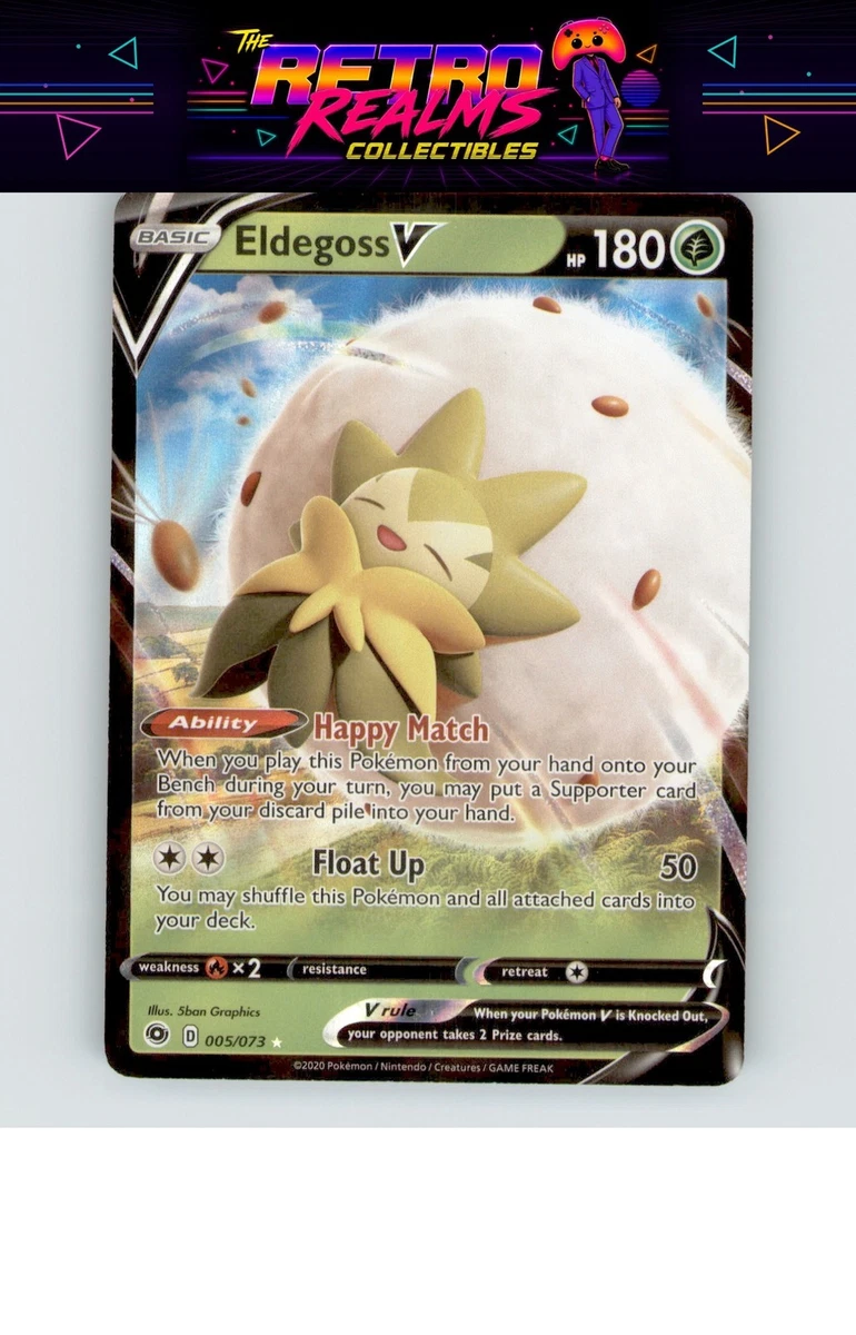 eldegoss pokemon card value - 21/202 - Sword & Shield reveal them Pokemon Eldegoss V Holo Rare