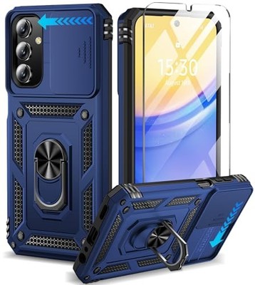 for Samsung Galaxy A15 5G Case (Blue) 360° Rotate Ring Stand Shockproof Case