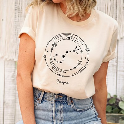 Zodiac Constellation Astrology Comfort Tee Shirt Star