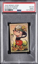 1948 MENKO JCM2 BASEBALL BACK BETTY BOOP/MICKEY MOUSE PSA 4 MC