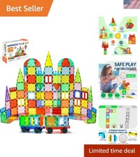 Colorful 3D Magnetic Building Set - 130PCS STEM Sensory Toys for Ages 3-9 