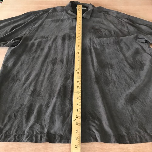Tommy Bahama 100% Silk Shirt Men XXL Brown Plugged into Paradise Tour Button Up - Picture 5 of 13