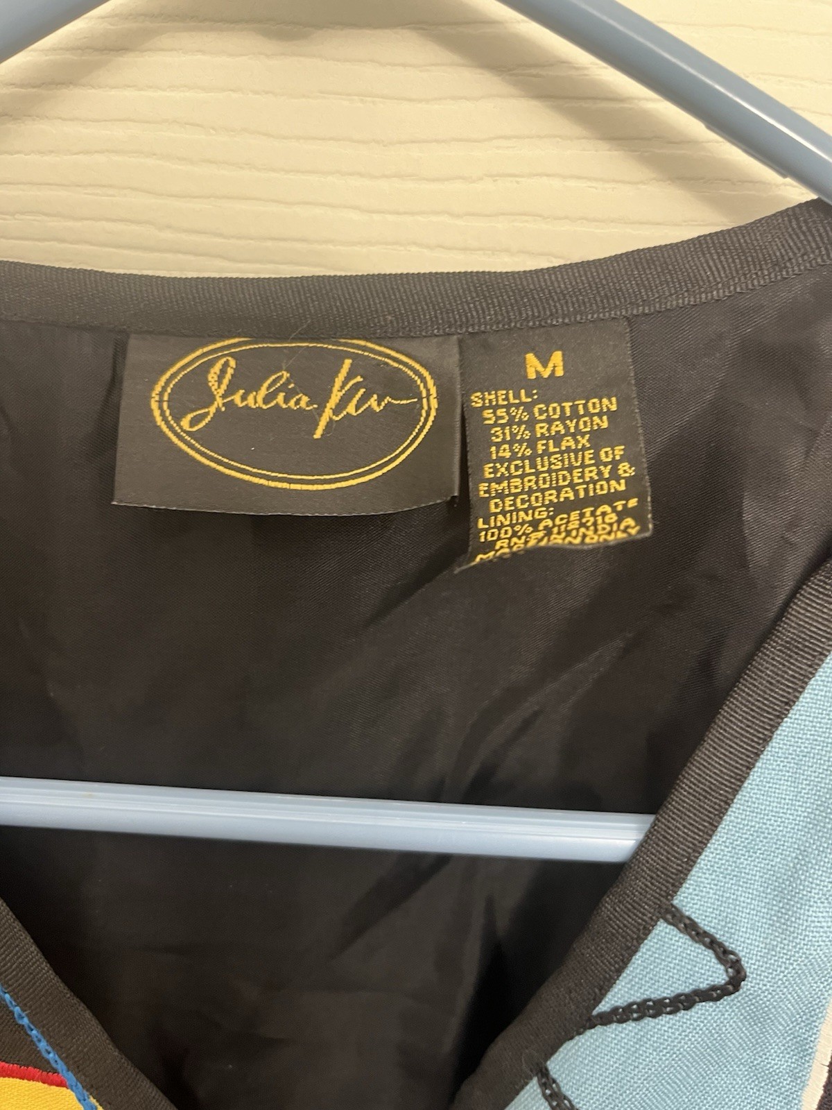 VTG Julia Kim Chenille Patchwork Jacket Womens M … - image 4