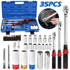 DREHMOMENTSCHLÜSSEL SET 5-25Nm 10-60Nm 20-210Nm 35-tlg 1/4" 3/8" 1/2" Ratsche