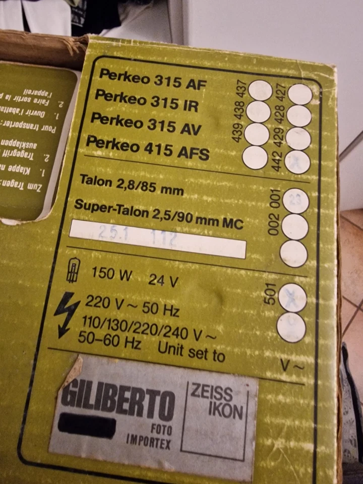 Proiettore Zeiss Ikon Perkeo 415 AFS in confezione e documentazione originale Foto 4 de 4