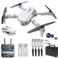 Casrra E88 pro Drone Dual HD Cameras, FPV Foldable, Gray