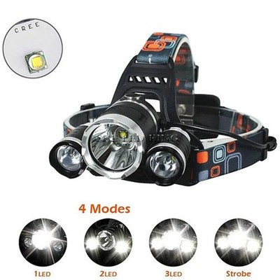 Super bright Headlight 30000Lumen head lamp 3* T6+1*LED LED HeadLamp Flashlight 