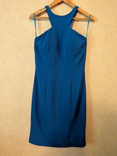 JOVANI blue high neck mini cocktail dress sz 10