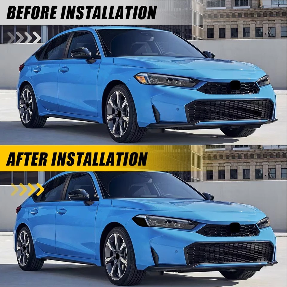 Tapa de tinte de película precortada para faros delanteros de coche para Honda Civic 2022-2025 1-5SET Foto 4 de 4