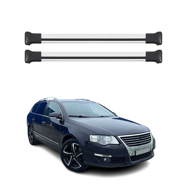 DachträGer GepäCkträGer FüR Vw Passat B6 2005-2010 Variant RelingträGer Alu Grau-image