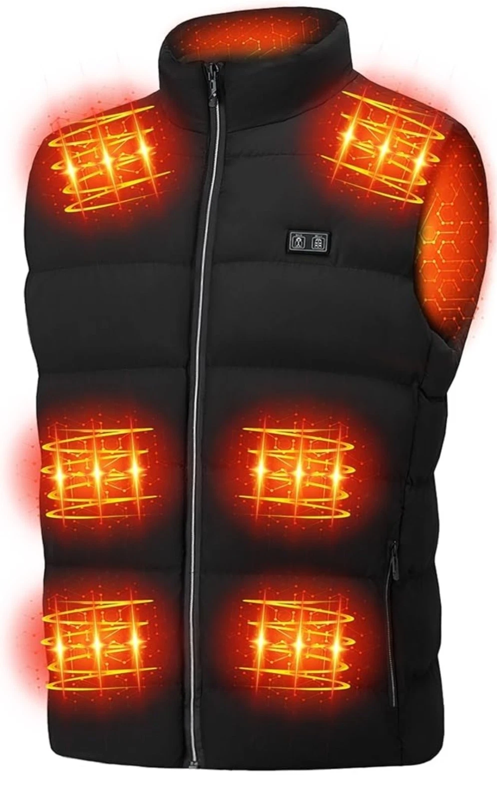 Heated Gilet for Men Women - USB Electric Heated Vest with 15 Heating Zone