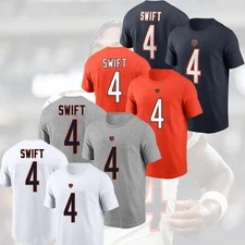 NEW! D'Andre Swift #4 Chicago Be.ars PlayerTeam 2025 Name and Number For Fans