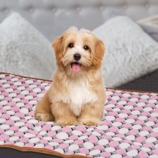 Pet Blanket, Flannel Dot Printed Throw Blanket,16x24 Inches, Pink, 1 Pack 3 