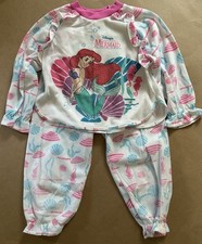 VTG 1990s Disney The Little Mermaid Girl  s PJs Size 4 Flame Resistant 2 Pieces
