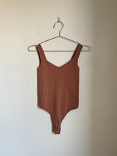 Free People Clean Lines Bodysuit in Clay Size XS/S