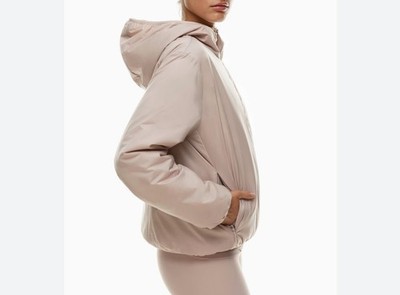 TNA Aritzia Light Pink Hooded Puffer Jacket Size S New